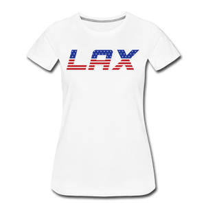LAX USA Boom Women’s Premium T-Shirt - white