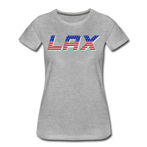 LAX USA Boom Women’s Premium T-Shirt - heather gray