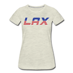 Load image into Gallery viewer, LAX USA Boom Women’s Premium T-Shirt - heather oatmeal
