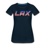 Load image into Gallery viewer, LAX USA Boom Women’s Premium T-Shirt - deep navy
