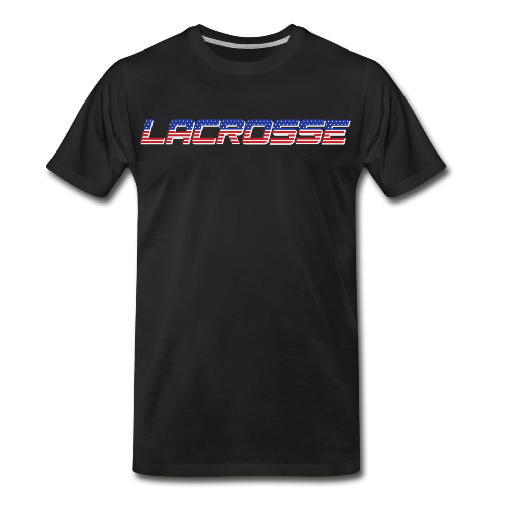 Lacrosse USA Boom Men's Premium T-Shirt - black