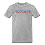 Load image into Gallery viewer, Lacrosse USA Boom Men&#39;s Premium T-Shirt - heather gray
