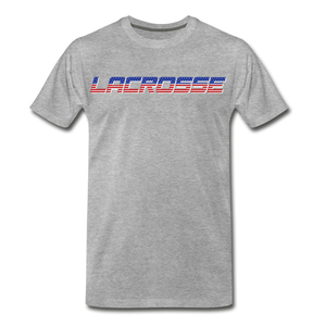 Lacrosse USA Boom Men's Premium T-Shirt - heather gray