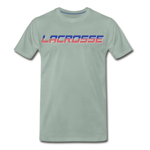 Lacrosse USA Boom Men's Premium T-Shirt - steel green