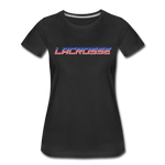Load image into Gallery viewer, Lacrosse USA Boom Women’s Premium T-Shirt - black
