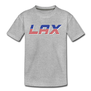 LAX USA Boom Kids' Premium T-Shirt - heather gray