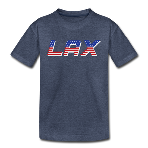 LAX USA Boom Kids' Premium T-Shirt - heather blue
