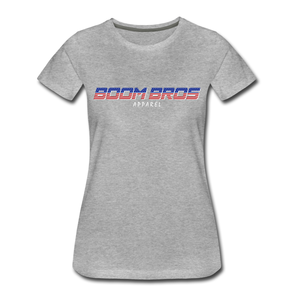 Boom USA Women’s Premium T-Shirt - heather gray