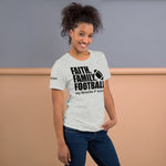 Load image into Gallery viewer, Faith. Family. Football. My favorite F Words. Women&#39;s Short-Sleeve T-Shirt
