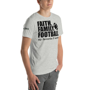 Faith. Family. Football. F Words Men's Short-Sleeve T-Shirt