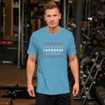 Load image into Gallery viewer, Lacrosse Logo Fade Boom Bros T-shirt
