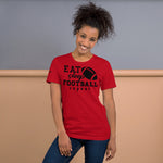 Load image into Gallery viewer, Eat. Sleep. Football. Repeat. Women&#39;s Short-Sleeve T-Shirt
