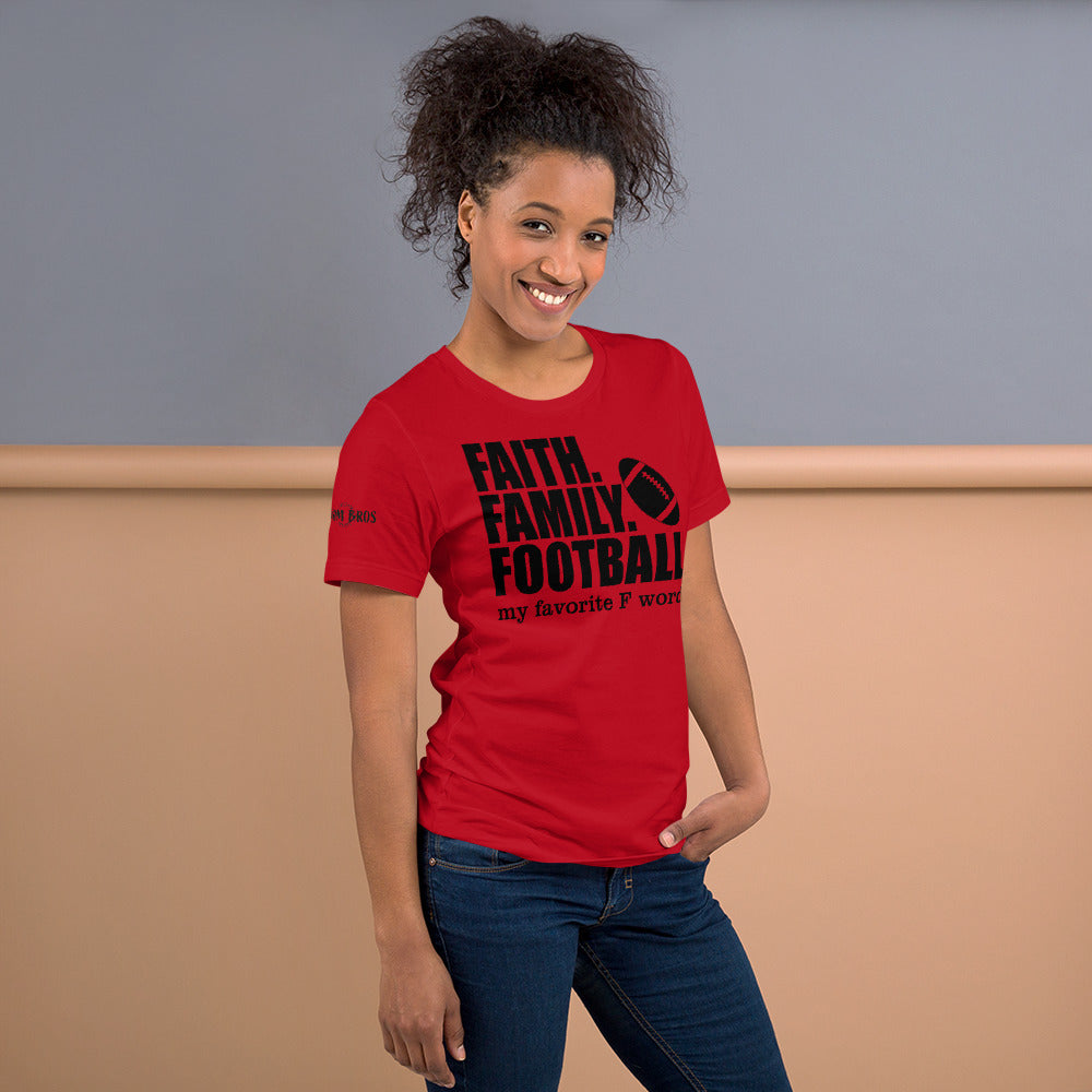 Faith. Family. Football. My favorite F Words. Women's Short-Sleeve T-Shirt