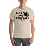 Load image into Gallery viewer, Eat Sleep Football Repeat. Men&#39;s Short-Sleeve T-Shirt
