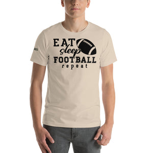 Eat Sleep Football Repeat. Men's Short-Sleeve T-Shirt