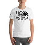 Load image into Gallery viewer, Eat Sleep Football Repeat. Men&#39;s Short-Sleeve T-Shirt
