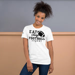 Load image into Gallery viewer, Eat. Sleep. Football. Repeat. Women&#39;s Short-Sleeve T-Shirt
