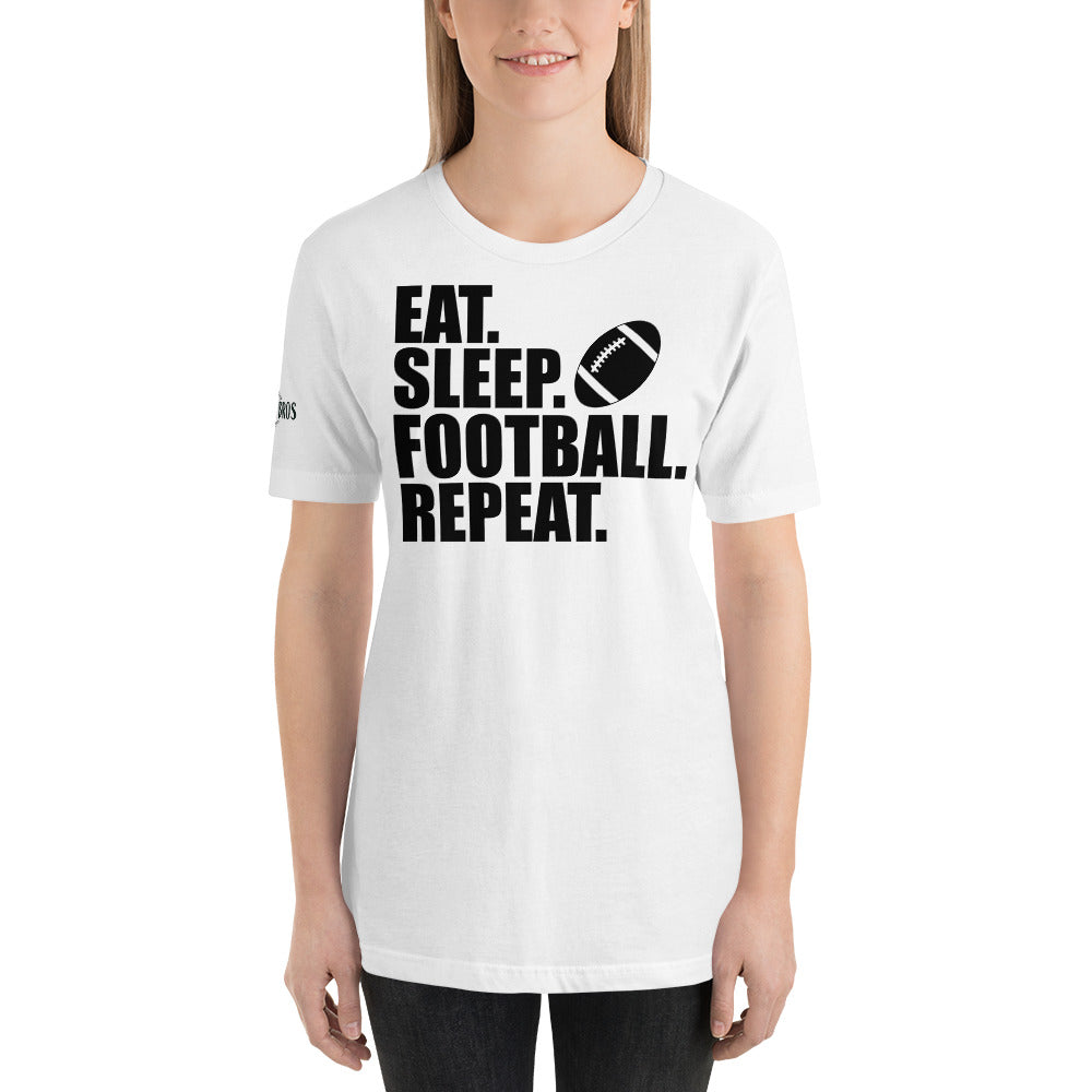 Eat. Sleep. Football. Repeat. v2.0 Women's Short-Sleeve T-Shirt