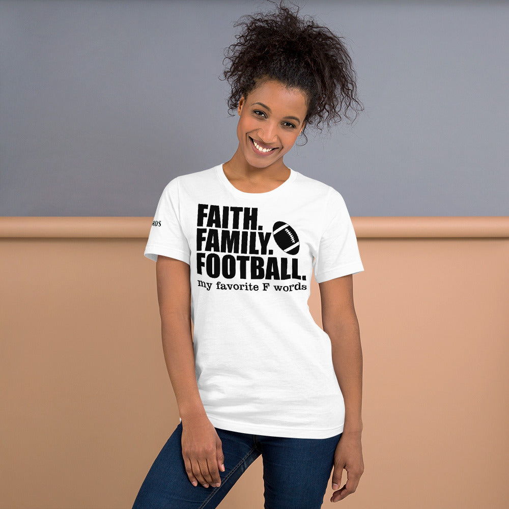Faith. Family. Football. My favorite F Words. Women's Short-Sleeve T-Shirt