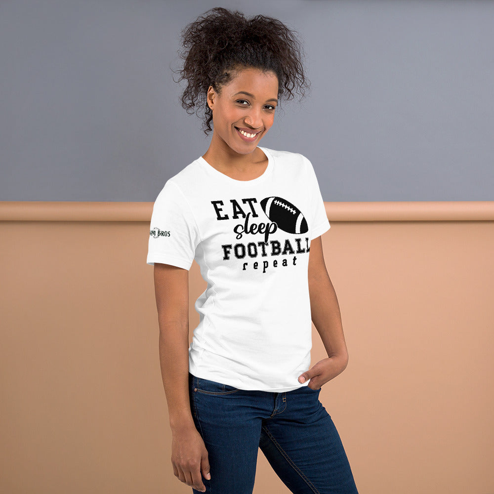 Eat. Sleep. Football. Repeat. Women's Short-Sleeve T-Shirt
