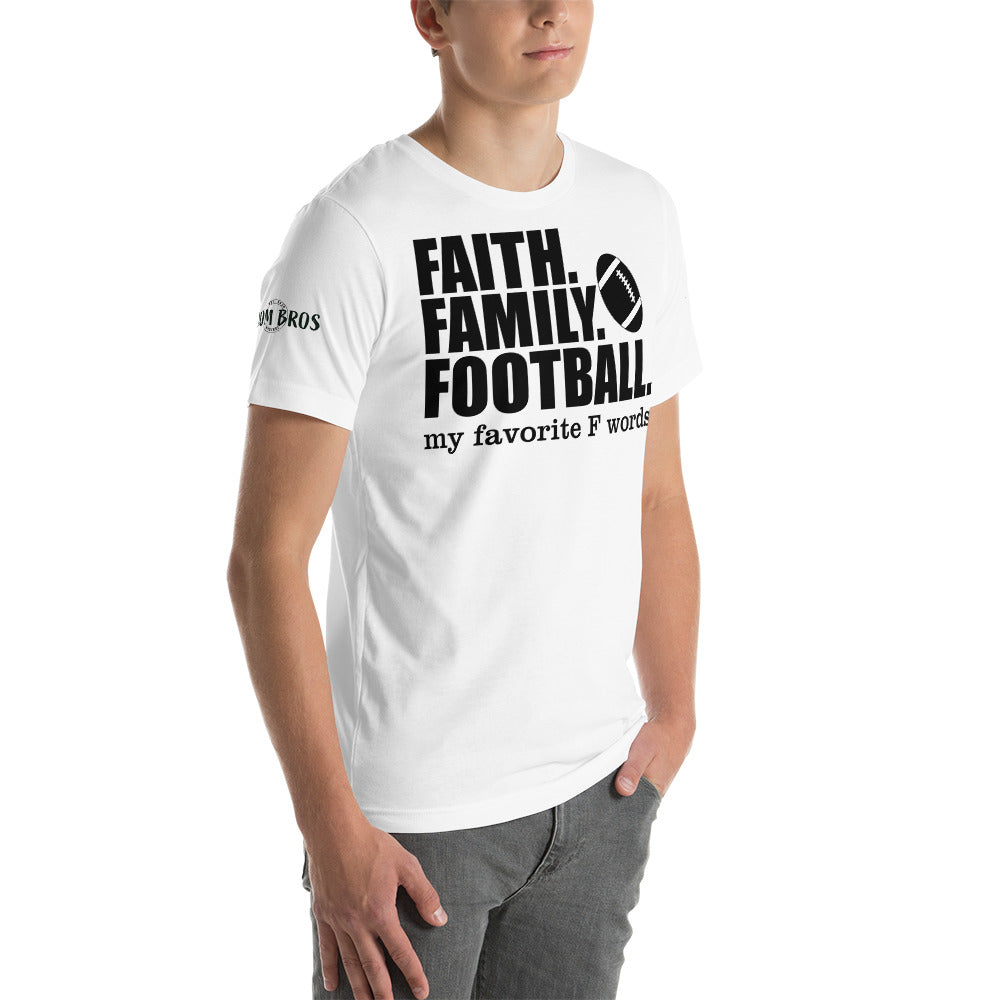 Faith. Family. Football. F Words Men's Short-Sleeve T-Shirt