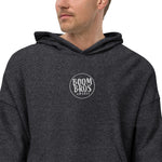 Load image into Gallery viewer, Boom Bros Stacked Circle Logo Men&#39;s Embridered Sueded Fleece Hoodie
